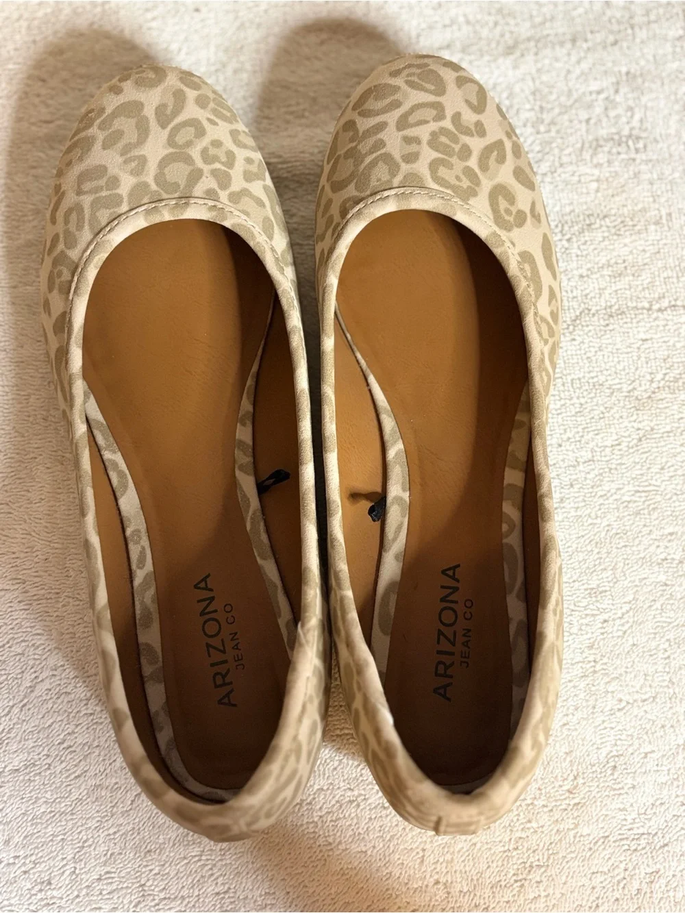 Women’s Light Leopard Ballet Flats Size 8M Arizona Jean Co Shoes  NWOT